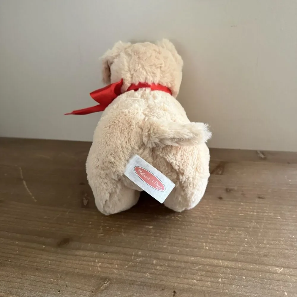 Melissa and Doug “Sunny” Yellow Lab Red Ribbon Bow Puppy Dog Stuffed Animal Toy
